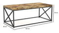 woodpert iron frame coffee table