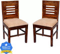 Woodpert (set of 2) dinning chair with  seat and back in sheesham wood